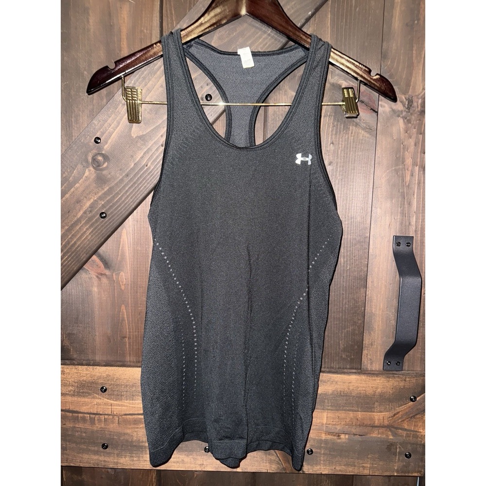 Under Amour Heat Gear Tank Top Womens Size XS Black Compression‎